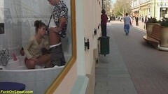 Steamy rough anal at public shopping street Thumb