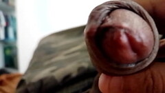 Slowly stroking my uncut cock, closeup. April 24, 2024. Thumb