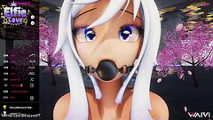 Hentai Vtuber Elfie Love gets double penetration w/ ahegao &amp_ ballgag &amp_ squirts VR (3D / VRCHAT / MMD) Thumb