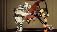 Extreme sex in restraints. Big tits beauty likes to be fucked hard Thumb