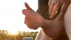 whipping my big cock out on the village lane and jiz on the bench Thumb