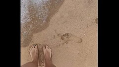 Pee spotting public beach Thumb