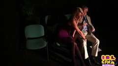 CFNM classy BJ MILF mouth jizzed after BJ on classic event Thumb