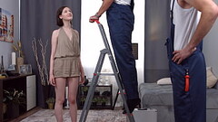 Slim teen double penetrated Thumb