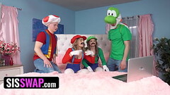 Cute StepSisters Chanel Camryn &amp_ Mazy Myers Need Their StepBrother'_s Cocks To Get Viral - SisSwap Thumb