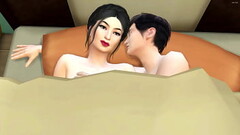Step son enters his hot japanese step mom room late at night to share the bed with her because he was afraid to be alone, she accepted but in the end everything turned into sex Thumb