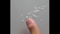 handjob on the table, big load sperm, small dick Thumb