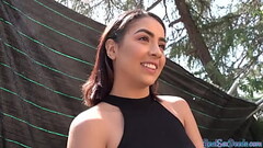 Reality Latina babe pussyfucked outdoor 4 cash after casting Thumb