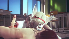 Yaoi Femboy - Fox Femboy having sex in class - Sissy crossdress Japanese Asian Manga Anime Film  Game Porn Gay Thumb