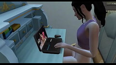 My roommate eats my pussy when she sees me cooking nude Thumb