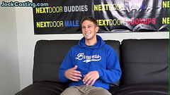 Amateur handsome stud jerks and cums after 1st casting Thumb