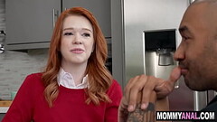 Ginger haired teacher bribes student with her anal hole Thumb