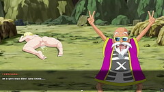 super slut z tournament 2 [dragon ball hentai game parody] ep3 android 18 is squirting while the old pervert is fucking her ass Thumb