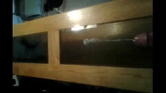 Stroking a thick load on the table Thumb