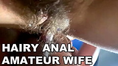 HAIRY ANAL AMATEUR WIFE. HAIRY ASSHOLE FUCK. LOUD MOANS. POV ANAL. Thumb