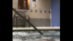 Stud strokes off to me in Sauna Thumb