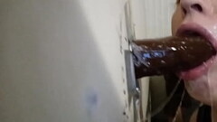 Glory hole Role play with big black dildos Thumb