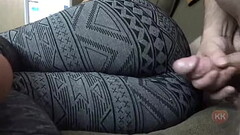 Cumshot on her Yoga Booty Thumb