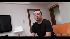 Hot woman enjoys huge packing monster slam her Thumb