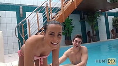 HUNT4K. Swimming pool is a nice place for guy to fuck boys GF for cash Thumb