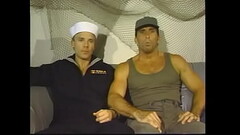 US service member Nick Romano and bluejacket Kip Hardin want to serve their country_ they willingly agreed to have a bit of Navy cake for equality of humans both staight and gays in the Army Thumb