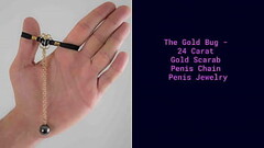 The Gold Bug - 24 Carat Gold Scarab Penis Chain Penis Jewelry Thumb
