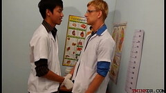 Uniformed twinks breeding asian patient in threesome for cum Thumb