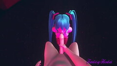 Vocaloid Hentai 3D - POV Miku Blowjob in a Striptease Club Thumb