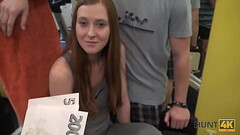 HUNT4K. Cuckold for cash permits hunter to fuck his GF in the empty gym Thumb