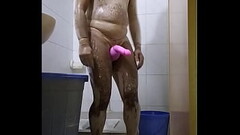 Zentai shower bathroom bath penis wet Thumb